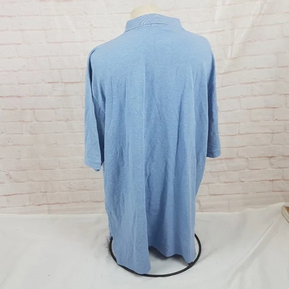 NWT Polo Ralph Lauren Mens Polo Shirt Mesh Jamaican Blue $118 Big&Talll 2LT 3LT - Picture 8 of 10